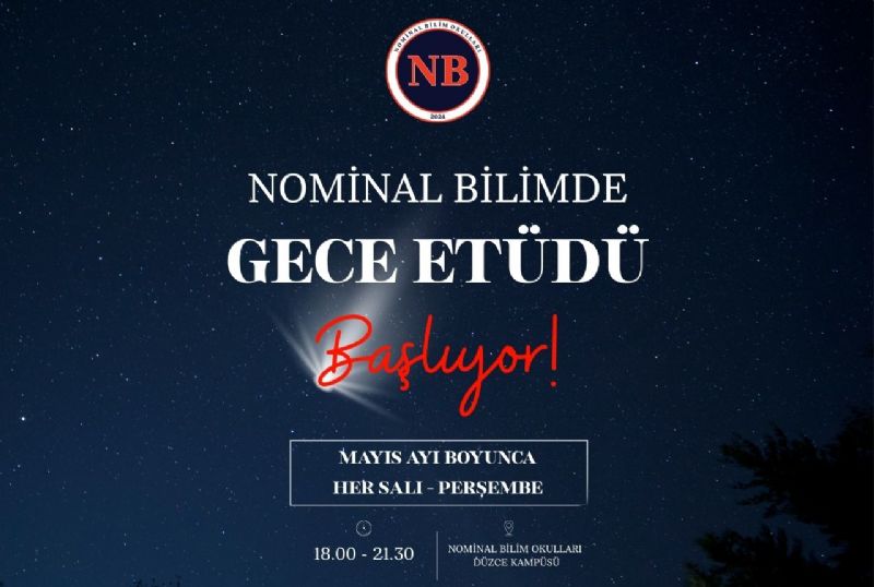 Nominal Bilimde Gece Etüdü Başlıyor